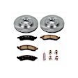 KOE1304 Front Brake Disc and Pad Kit, Plain Surface 5 Lugs 330 mm Ceramic Z17 OE Replacement