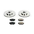 KOE1318 Front Brake Disc and Pad Kit, Natural Finish, Plain Surface, 5 Lugs, 293 mm, Ceramic, OE Replacement