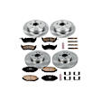 4-Wheel Set Power Stop&reg; KOE1336 Front and Rear OE Stock Replacement Low-Dust Ceramic Brake Pad and Rotor Kit