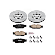 KOE1349 Front Brake Disc and Pad Kit, Natural Finish, Plain Surface, 5 Lugs, 300 mm, Ceramic, Z17 OE Replacement