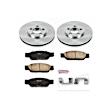 KOE1351 Front Brake Disc and Pad Kit, Natural Finish, Plain Surface, 5 Lugs, 300 mm, Ceramic, Z17 OE Replacement