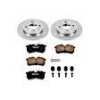2016 Ford Fiesta - Rear Brake Disc and Pad Kit, Natural Finish, Plain Surface, 4 Lugs, 253 mm, Ceramic, With Rear Disc, 1.6L 4Cyl, OE Replacement