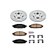 KOE1364 Front Brake Disc and Pad Kit, Natural Finish, Plain Surface, 5 Lugs, 305.05 mm, Ceramic, OE Replacement