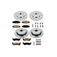 4-Wheel Set Power Stop&reg; KOE1365 Front and Rear OE Stock Replacement Low-Dust Ceramic Brake Pad and Rotor Kit