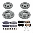 2007 Toyota 4Runner - Front and Rear Brake Disc and Pad Kit, Natural Finish, Plain Surface, 6 Lugs, 312 mm, Ceramic, 4.7L 8Cyl, Z17 OE Replacement