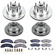 4-Wheel Set Power Stop&reg; KOE1393 Front and Rear OE Stock Replacement Low-Dust Ceramic Brake Pad and Rotor Kit