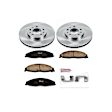 KOE1419 Front Brake Disc and Pad Kit, Natural Finish, Plain Surface, 5 Lugs, 302.8 mm, Ceramic, Z17 OE Replacement