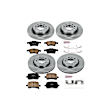 2009 Saturn Sky - Front and Rear Brake Disc and Pad Kit, Natural Finish, Plain Surface, 5 Lugs, 277.8 mm, Ceramic, 2.4L 4Cyl, Z17 OE Replacement