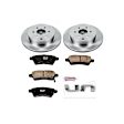 KOE147 Rear Brake Disc and Pad Kit, Natural Finish, Plain Surface, 6 Lugs, 308 mm, Ceramic, Z17 OE Replacement