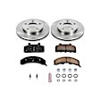 KOE1487 Front Brake Disc and Pad Kit, Natural Finish, Plain Surface, 5 Lugs, 260 mm, Ceramic, Z17 OE Replacement
