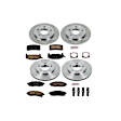 1988 Buick Regal - Front and Rear Brake Disc and Pad Kit, Natural Finish, Plain Surface, 5 Lugs, 257 mm, Ceramic, 2.8L 6Cyl, Z17 OE Replacement