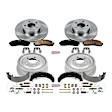 2004 Ford Ranger - 4-Wheel Set Front and Rear Brake Disc And Drum Kit, Plain Surface, 5 Lugs, 304 mm, 4WD, Z17 OE Replacement Includes (1) Brake Drum and Shoe Kit and (1) Brake Disc and Pad Kit