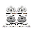 1989 Chevrolet Caprice - 4-Wheel Set Front and Rear Brake Disc And Drum Kit, Plain Surface, 5 Lugs, 241.3 mm, Models With 9 1/2 in. rear drums, Z17 OE Replacement Includes (1) Brake Drum and Shoe Kit and (1) Brake Disc and Pad Kit