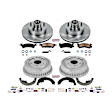 KOE15023DK 4-Wheel Set Brake Disc And Drum Kit, Plain Surface 5 Lugs 241.3 mm, Z17 OE Replacement, Includes (1) Brake Drum and Shoe Kit and (1) Brake Disc and Pad Kit