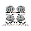 KOE15024DK 4-Wheel Set Front and Rear Brake Disc And Drum Kit, Plain Surface 5 Lugs 241.3 mm, Z17 OE Replacement, Includes (1) Brake Drum and Shoe Kit and (1) Brake Disc and Pad Kit