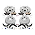 KOE15060DK 4-Wheel Set Front and Rear Brake Disc And Drum Kit, Plain Surface 5 Lugs 274.5 mm, OE Replacement, Includes (1) Brake Disc and Pad Kit and (1) Brake Drum and Shoe Kit