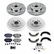 2001 Toyota RAV4 - 4-Wheel Set Brake Disc And Drum Kit, Plain Surface, 5 Lugs, 228.6 mm, Z17 OE Replacement