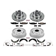 KOE15091DK 4-Wheel Set Front and Rear Brake Disc And Drum Kit, Plain Surface 5 Lugs 280.2 mm, Z17 OE Replacement, Includes (1) Brake Drum and Shoe Kit and (1) Brake Disc and Pad Kit