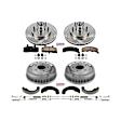 KOE15138DK 4-Wheel Set Front and Rear Brake Disc And Drum Kit, Plain Surface 5 Lugs 254 mm, Z17 OE Replacement, Includes (1) Brake Drum and Shoe Kit and (1) Brake Disc and Pad Kit