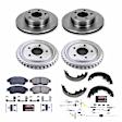 2001 Ford Ranger - 4-Wheel Set Front and Rear Brake Disc And Drum Kit, Plain Surface, 5 Lugs, 285 mm, 4WD, GAS, Z17 OE Replacement Includes (1) Brake Drum and Shoe Kit and (1) Brake Disc and Pad Kit