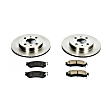 1999 Saturn SC1 - Front Brake Disc and Pad Kit, Natural Finish, Plain Surface, 4 Lugs, 250.4 mm, Ceramic, 1.9L 4Cyl, OE Replacement
