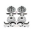 KOE15171DK 4-Wheel Set Front and Rear Brake Disc And Drum Kit, Plain Surface 5 Lugs 280.2 mm, Z17 OE Replacement, Includes (1) Brake Drum and Shoe Kit and (1) Brake Disc and Pad Kit