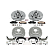 KOE15175DK 4-Wheel Set Front and Rear Brake Disc And Drum Kit, Plain Surface 5 Lugs 280.2 mm, RWD Z17 OE Replacement, Includes (1) Brake Drum and Shoe Kit and (1) Brake Disc and Pad Kit