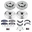 KOE15194DK 4-Wheel Set Brake Disc And Drum Kit, Plain Surface 4 Lugs 203 mm, Z17 OE Replacement, Includes (1) Brake Drum and Shoe Kit and (1) Brake Disc and Pad Kit