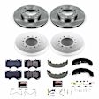KOE15231DK 4-Wheel Set Front and Rear Brake Disc And Drum Kit, Plain Surface 6 Lugs 254 mm, Z17 OE Replacement, Includes (1) Brake Disc and Pad Kit and (1) Brake Drum and Shoe Kit
