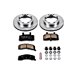 KOE1524 Front Brake Disc and Pad Kit, Natural Finish, Plain Surface, 8 Lugs, 317 mm, Ceramic, OE Replacement