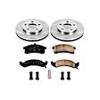 KOE1532 Front Brake Disc and Pad Kit, Natural Finish, Plain Surface, 5 Lugs, 278 mm, Ceramic, Z17 OE Replacement