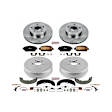 KOE15413DK 4-Wheel Set Front and Rear Brake Disc And Drum Kit, Plain Surface 5 Lugs 254 mm, OE Replacement, Includes (1) Brake Drum and Shoe Kit and (1) Brake Disc and Pad Kit