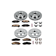 4-Wheel Set Power Stop&reg; KOE1560 Front and Rear OE Stock Replacement Low-Dust Ceramic Brake Pad and Rotor Kit