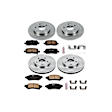 4-Wheel Set Power Stop&reg; KOE1587 Front and Rear OE Stock Replacement Low-Dust Ceramic Brake Pad and Rotor Kit