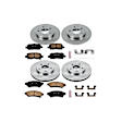 4-Wheel Set Power Stop&reg; KOE1589 Front and Rear OE Stock Replacement Low-Dust Ceramic Brake Pad and Rotor Kit