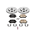 KOE1614 Front Brake Disc and Pad Kit, Natural Finish, Plain Surface, 5 Lugs, 295.8 mm, Ceramic, OE Replacement