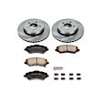 KOE1631 Front Brake Disc and Pad Kit, Natural Finish, Plain Surface, 5 Lugs, 302 mm, Ceramic, OE Replacement