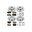 4-Wheel Set Power Stop&reg; KOE166 Front and Rear OE Stock Replacement Low-Dust Ceramic Brake Pad and Rotor Kit