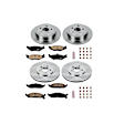 4-Wheel Set Power Stop&reg; KOE1680 Front and Rear OE Stock Replacement Low-Dust Ceramic Brake Pad and Rotor Kit