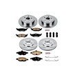 4-Wheel Set Power Stop&reg; KOE1685 Front and Rear OE Stock Replacement Low-Dust Ceramic Brake Pad and Rotor Kit