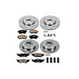 4-Wheel Set Power Stop&reg; KOE1708 Front and Rear OE Stock Replacement Low-Dust Ceramic Brake Pad and Rotor Kit