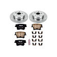 KOE1719 Rear Brake Disc and Pad Kit, 5 Lugs, Ceramic, OE Replacement