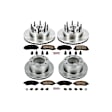 4-Wheel Set Power Stop&reg; KOE1797 Front and Rear OE Stock Replacement Low-Dust Ceramic Brake Pad and Rotor Kit