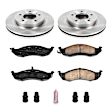 KOE1823 Front Brake Disc and Pad Kit, Natural Finish, Plain Surface, 5 Lugs, 277 mm, Ceramic, Z17 OE Replacement