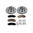 KOE1857 Front Brake Disc and Pad Kit, Plain Surface 5 Lugs 286.7 mm Ceramic RWD Z17 OE Replacement