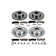 4-Wheel Set Power Stop&reg; KOE1861 Front and Rear OE Stock Replacement Low-Dust Ceramic Brake Pad and Rotor Kit