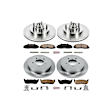4-Wheel Set Power Stop&reg; KOE1864 Front and Rear OE Stock Replacement Low-Dust Ceramic Brake Pad and Rotor Kit