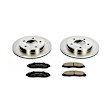 KOE1866 Front Brake Disc and Pad Kit, Natural Finish, Plain Surface, 5 Lugs, 308 mm, Ceramic, 4WD, Z17 OE Replacement