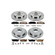 4-Wheel Set Power Stop&reg; KOE1867 Front and Rear OE Stock Replacement Low-Dust Ceramic Brake Pad and Rotor Kit