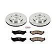 KOE1869 Front Brake Disc and Pad Kit, Natural Finish, Plain Surface, 5 Lugs, 308 mm, Ceramic, 4WD, OE Replacement